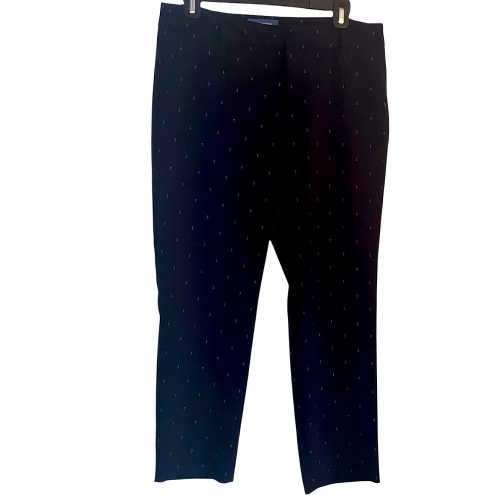 Old Navy Women’s Black Mid-Rise Pants With Anchor Print Size 6 Fishermancore